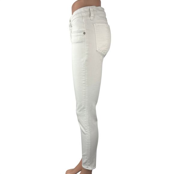 Rag & Bone Women's White Mid Rise Capri Cropped Skinny Denim Jeans Size 30 - Picture 2 of 7